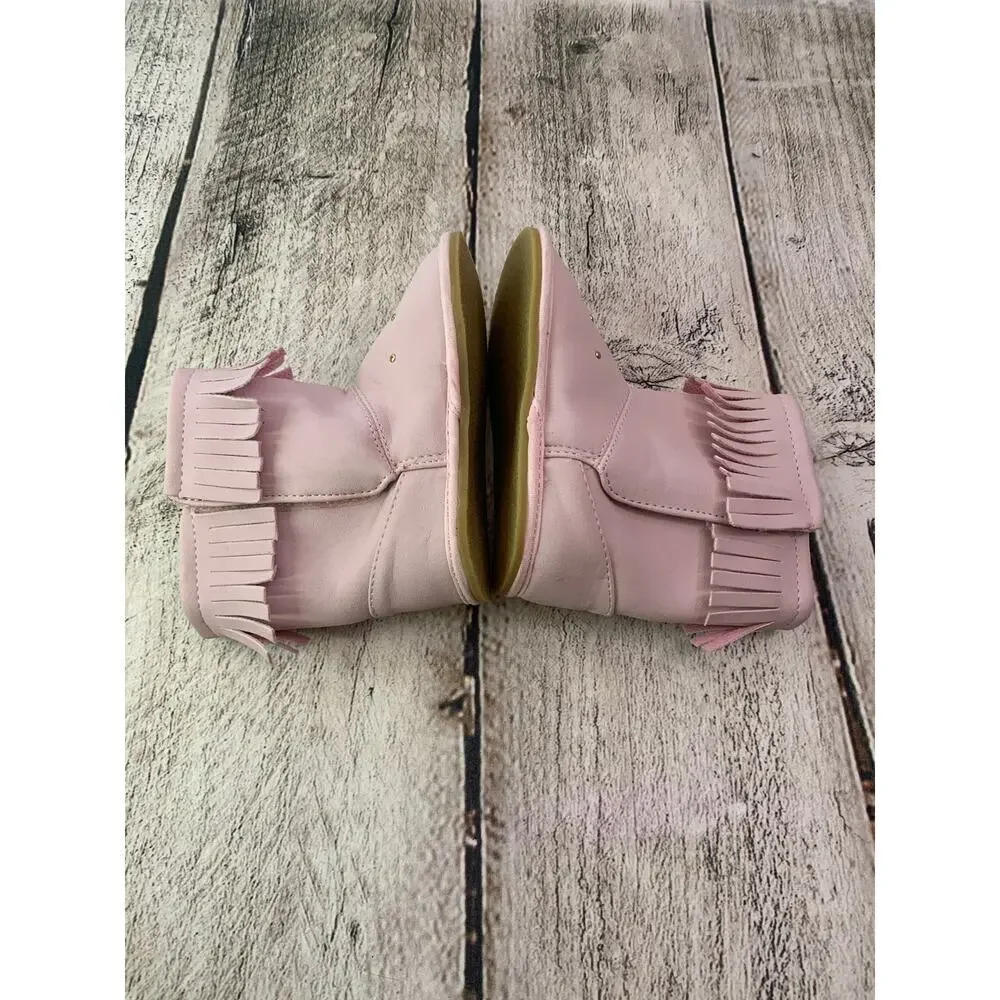 WENDY BELLISSIMO Girl’s Pink Fringed Boots / Size: 4